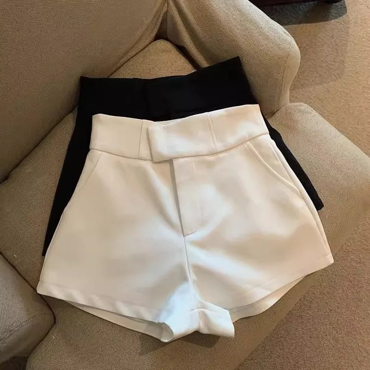 Women Sexy Shorts Mooyufon Black Shorts Women Harajuku Elegance High Waisted Shorts A Line Slim Casual Hot Girl Straight Pants