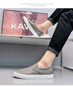 Men's Casual Shoes Grey Brown Flat Bottomed Casual Board Shoes Mens Loafers Man Shoes Casual Sneakers Men