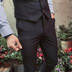Men Blazers 3Pieces Sets Wedding Formal Elegant Business Luxury Full Vest Pants Coats Classic Jackets Suit Coat Blazers Trousers