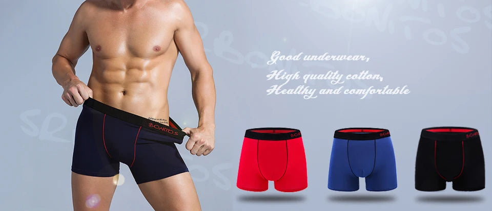 3pcs White Cotton Underwear For Man Boxers Soft Sexy Men's Panties Letter Elastic Band Boxer Short Men Underpants Print Trunks