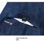 2026 Brand High Lyocell  Men's Fit Straight Lightweight Cotton Stretch Denim Business Casual High Waist Thin Light Grey Jeans