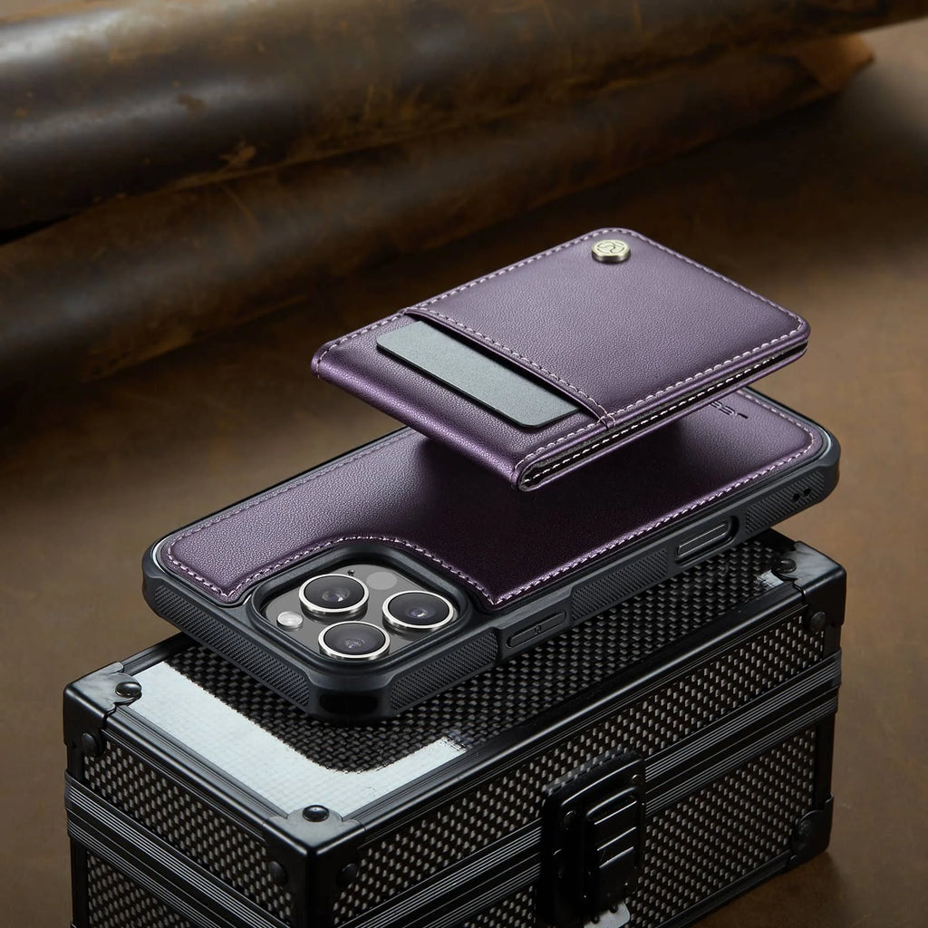 Magnetic 2 in 1 Detachable for iPhone 16/15/14 Pro Max 16 Plus Wallet Case with Card Holder,Magnetic Flip Kickstand Credit Slots