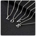 Vnox Simple A-Z Letter Necklace for Men, Waterproof Stainless Steel 26 Letters Pendant Necklace，Men’s Minimal Initial Necklace