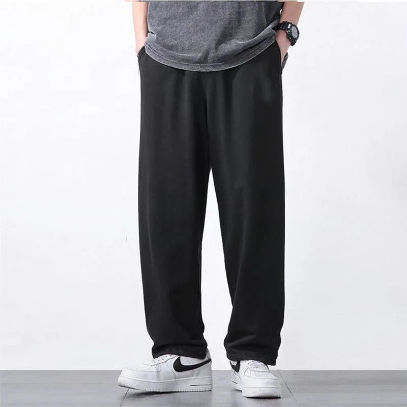 Mens Joggers Pants Summer Streetwear Oversized Black Loose Fit Casual Trousers Plus Size Elastic Waist Baggy Sweatpants Male