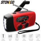 Multifunctional Portable Radio Hand Crank Solar Power FM AM WB NOAA Weather Radio Emergency LED Flashlight Flashlight Power Bank