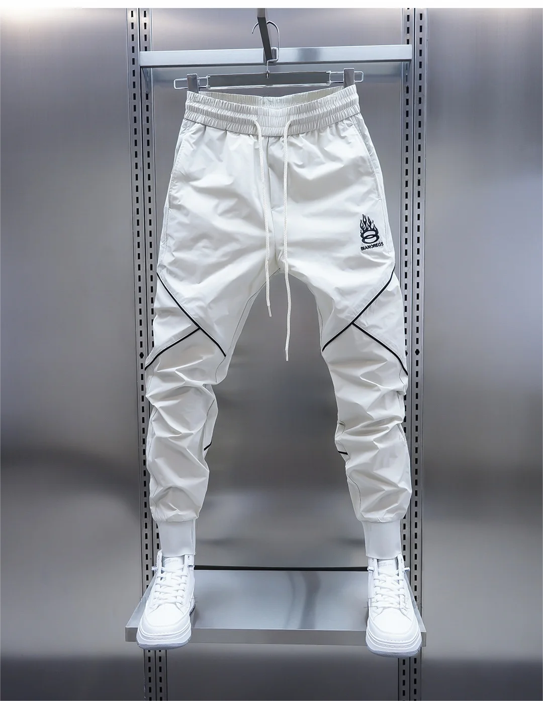 Men's Cargo Pants White Hip Hop Male Trousers Summer Regular Fit Harajuku Long Slacks Street Emo Cheapest Luxury New In Casual