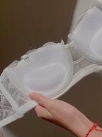 Lace Bra Set Women Floral  with Lace Bra Panty Lingerie Set Push up Fashion Sexy Gather Black Underwear