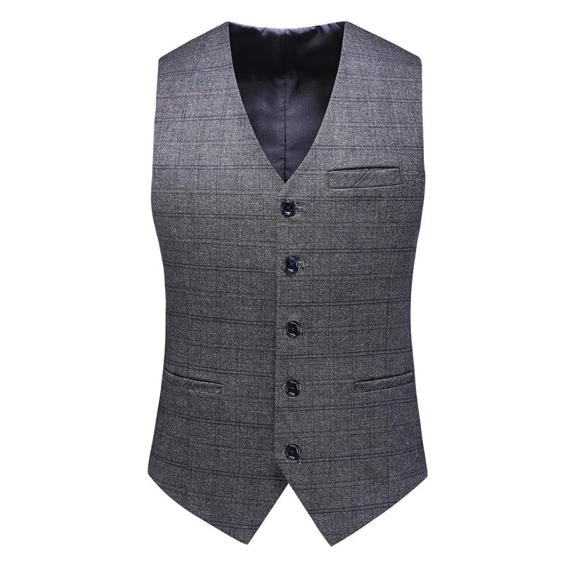 Men's Business Casual Three-Piece Set 2024 Fashion Bridegroom Dress Suit Vest Trousers High Quality