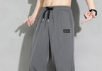 Trousers Straight Plain Wide Leg Draped Thin Male Sports Pants Summer Sport Slacks Xxl Jogger Big Tall Man Men's Sweatpants