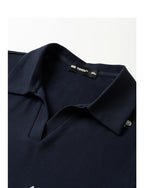 TOYOUTH Women Polo T-Shirt 2026 Summer Joint Name with Gongchangzhang Embroidered V-Neck Age-Reducing Trendy Tops