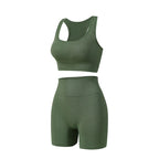 1Set Womens Underwear Set Wireless Lingerie Panties Bra Female Sexy Seamless Tank Crop Top Lady Sports Fitness Yoga Clothing Set