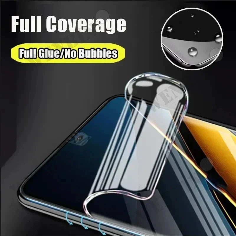 5 Pcs Hydrogel Film For Xiaomi Redmi Note 15 14 13 12 Pro Plus Poco X7 X6 Pro Xiaomi 15T 14T 13T Pro Full Cover Screen Protector