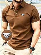 Embroidery polo shirt ultra-light men's quick-drying breathable sweat-wicking shirt suitable for fitness gym and running