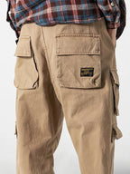 Korean Streetwear Cargo Jogger Pants Men Joggeing Loose Casual Sport Ankle-Lenght Trousers Fashion Sweatpants Male