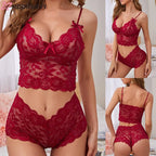 2026 NEW Thin Lace Flower Printed Underwear Suit Sexy Women Lingerie Set Female Adjustable Shoulder Strap Triangle Cup Bralettle