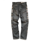 Japan Style KAPITAL 24SS Classic Rivet Set Diamond Casual Cowboy Gemstone Craft Men Jeans Pants