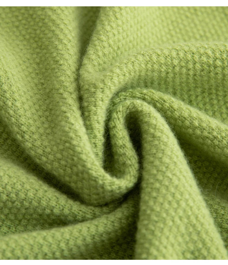 Autumn And Winter 100% Pure Wool Men's Round Neck Thick Solid Color Sweater Business Casual Knitting Bottoming Shirt