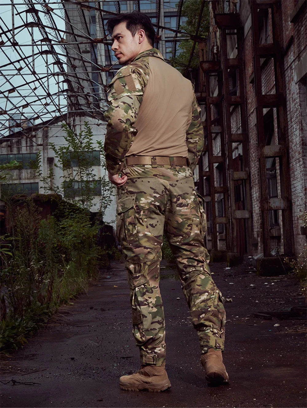 Men Combat Pants With Knee Pads Tactical Cargo Sport Trousers Camouflage Multicam Trekking Hunting Clothes( Not knee pads)