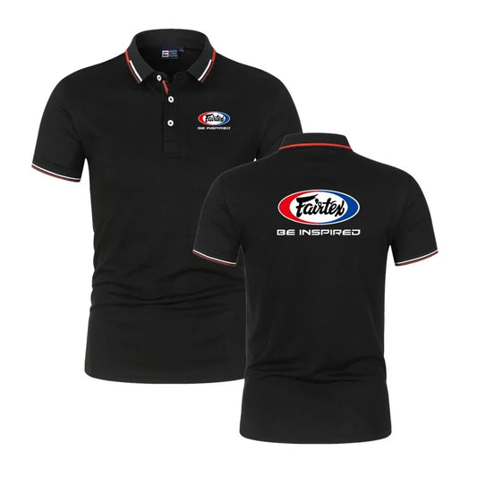 Fairtex Men'S Solid Short Sleeve Polo Shirt For Kickboxing Muay Thai Summer Business Casual Youth Popular T-Shirt