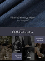 ST Cassy High-End Brand Formal Business Men's Suits Single Breasted Solid Color Slim Fit Suit Wedding Three-Piece