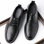 2026 Summer Hollow Out Breathable Deodorant Genuine Leather Business Dress Shoes British Style High-end Formal Shoes Hot Sale