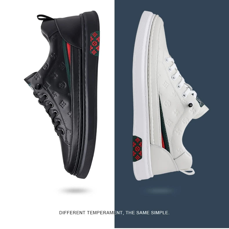 Spring Autumn Flat /5cm Elevator Shoes Men Casual Genuine Leather Sneakers Leisure Height Increase Breathable Men Loafers Trendy