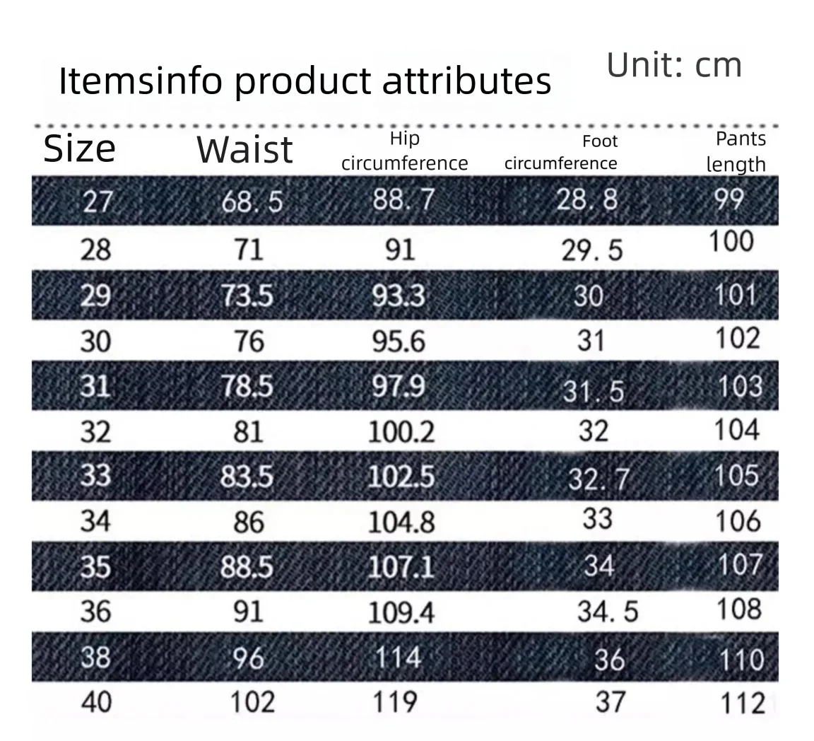 Men's Denim Pants Are Worn Washed Embroidered Smple Straight and Slim Fit With Small Legs