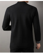 Solid Color Men's Knitted Cardigan Spring Autumn New Fashion Casual Wearable Sweater Middle-aged Coat