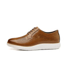 Men's Business Casual Leather Shoes Breathable Hollow Design Spring Summer Formal Shoes Comfortable Spring Summer Leather Footwe