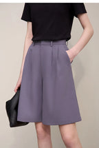 Amii Women's Shorts 2026 Summer New Commuter Versatile Pleated Loose Pants Women's Wide-leg Casual Five-point Pants 12622017