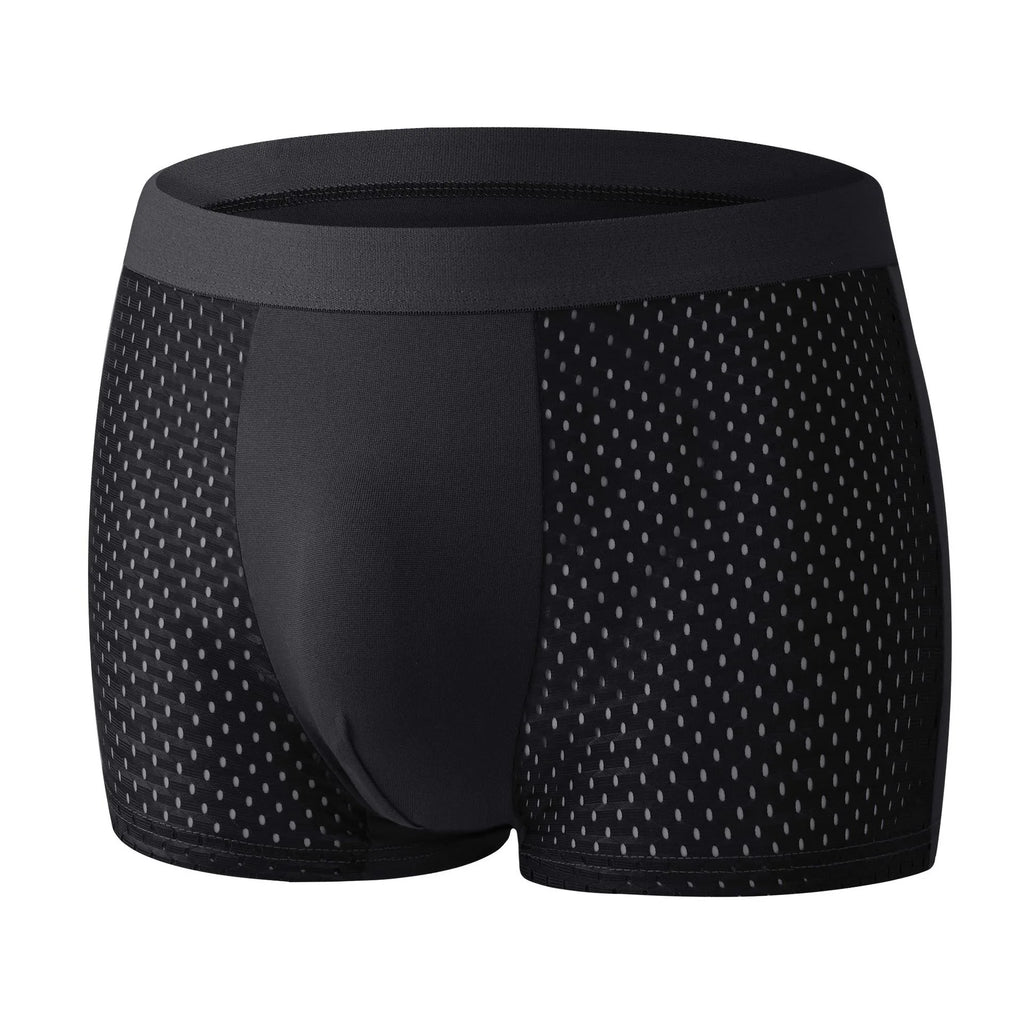 4PcsLot Men's Ice Silk Pantie Underpant Shorts Breathable Underwear Men's Panties Antibacterial Ultrathin Shorts Plus Size L-5XL