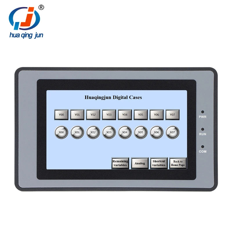 Huaqingjun 4.3 Inch LCD Touch Screen Ethernet RS485 232 Communication DC19-30V LAN RJ45 HMI for PLC