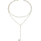 2025 New Korean Imitation Pearl Double Layered Choker Big Ball Bead Pendant Tassel Necklace for Women Sexy Fashion Jewelry Gifts