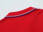Men Fashion Breathable Minimal Print Polo Shirts Color Striped Collar Short Sleeve Tops Trendy Versatile Daily Office Casual Tee