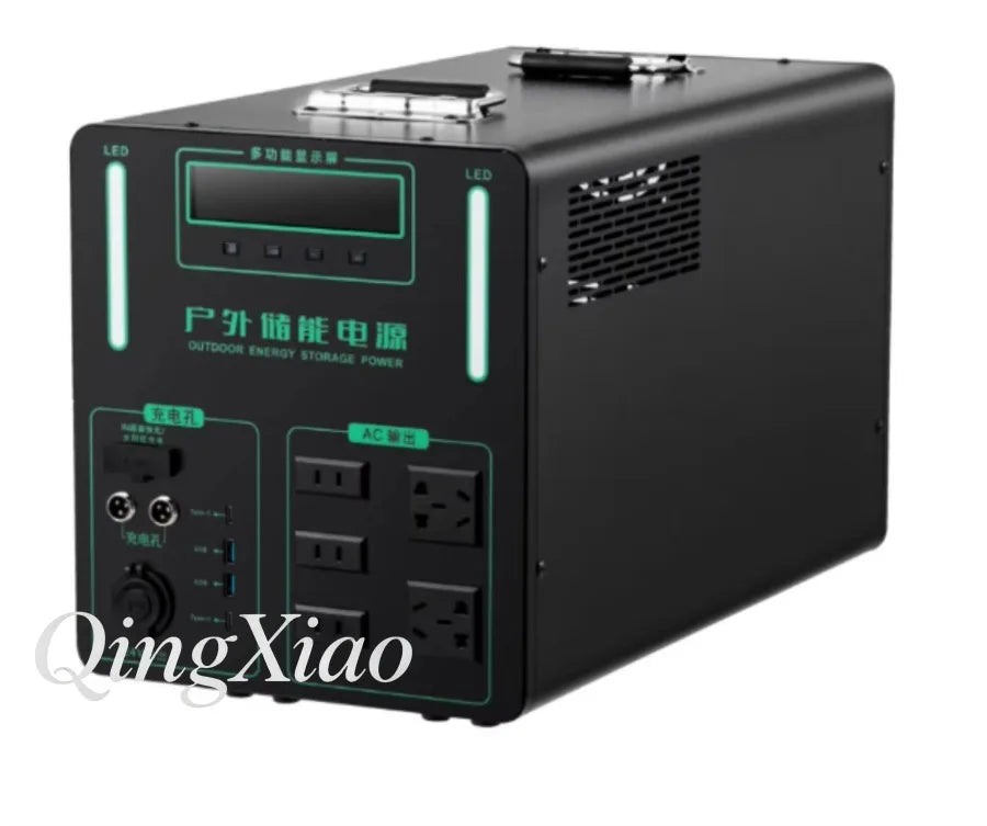 220V Portable Power Station Large Capacity Solar Generator For Outdoor Camping Travel Home And Emergency Backup Use Lifepo4