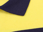 KONDALA Trendy Contrasting Colors Striped Tops Women Casual High Street Polo Shirts 2026 Summer Fashion Holiday Chic Knitted Top