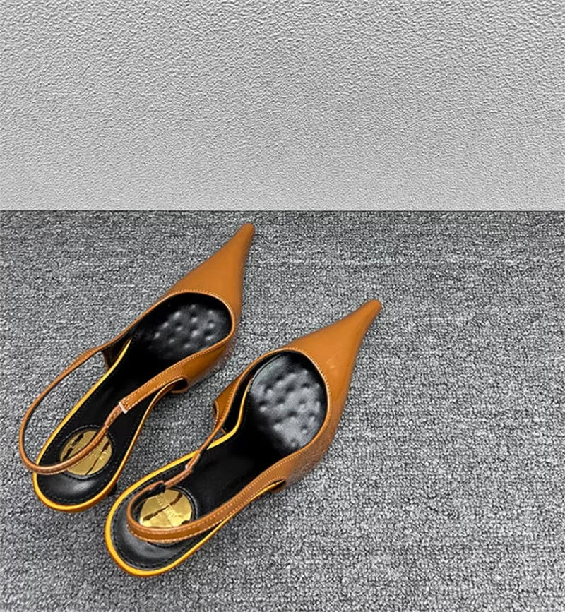 Women's Designer Heels Patent Leather Pointed Toe Sculptural Thin High Heels Sandals Pumps Runway Chic Luxury Party Dress Shoes