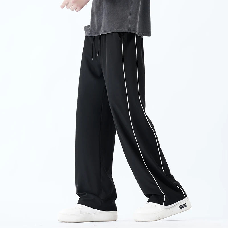 Summer Men Sweatpants Joggers Straight Pants Neutral Breathable Loose Outdoor Quick Drying Fabric Fitness Pants Casual Trouser