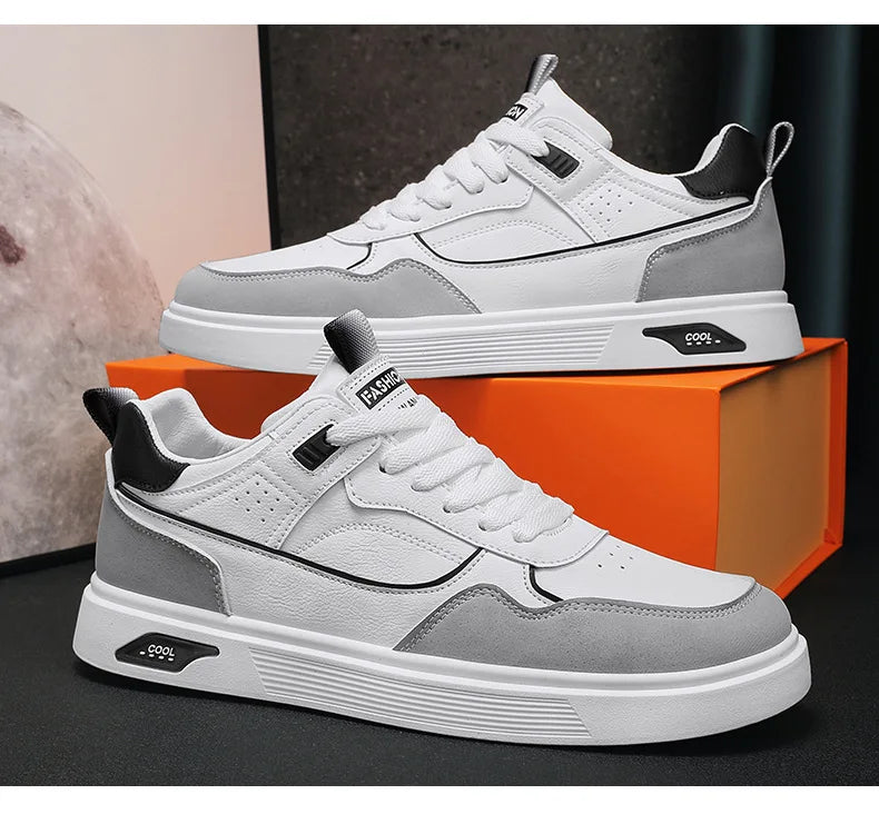 Shoes For Man Casual Sneaker Mens Leather Comfortable Walking  Daily Wear Breathable Light Long Lasting Versatile