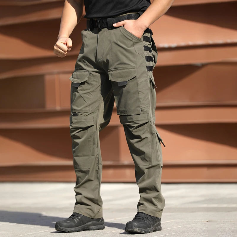 New Multi-pocket Cargo Pants Men Waterproof Work Tactical Trousers Spring Autumn Wear-Resistant Outdoor Hunting Training Pant