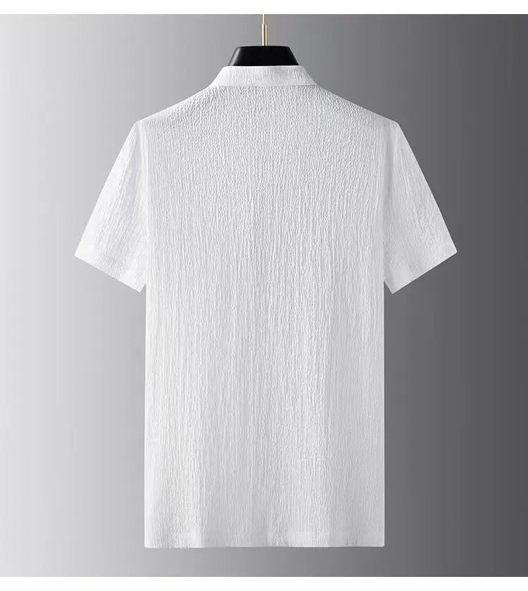 Men's sets (Shirt + trousers) 2026 summer new style fashion men shirt short sleeve shirt High quality shirts male Two Piece