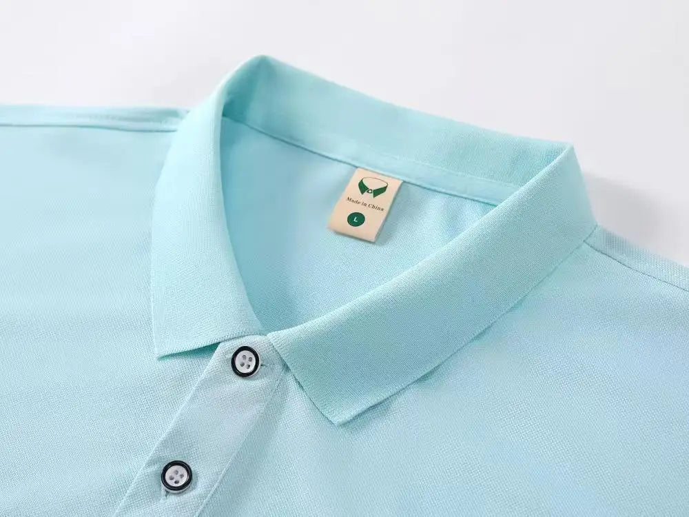 Embroidery polo shirt ultra-light men's quick-drying breathable sweat-wicking shirt suitable for fitness gym and running