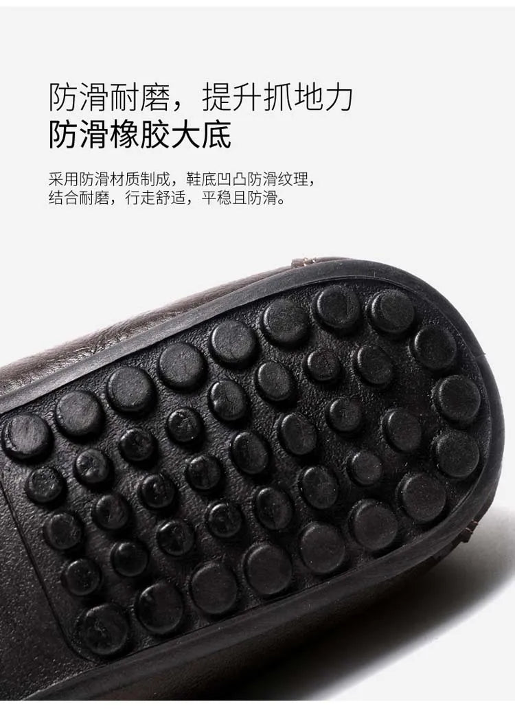 In 2025, the new men's casual soybean shoes are fashionable and versatile, and men's work shoes is black and brown  size 39-46.