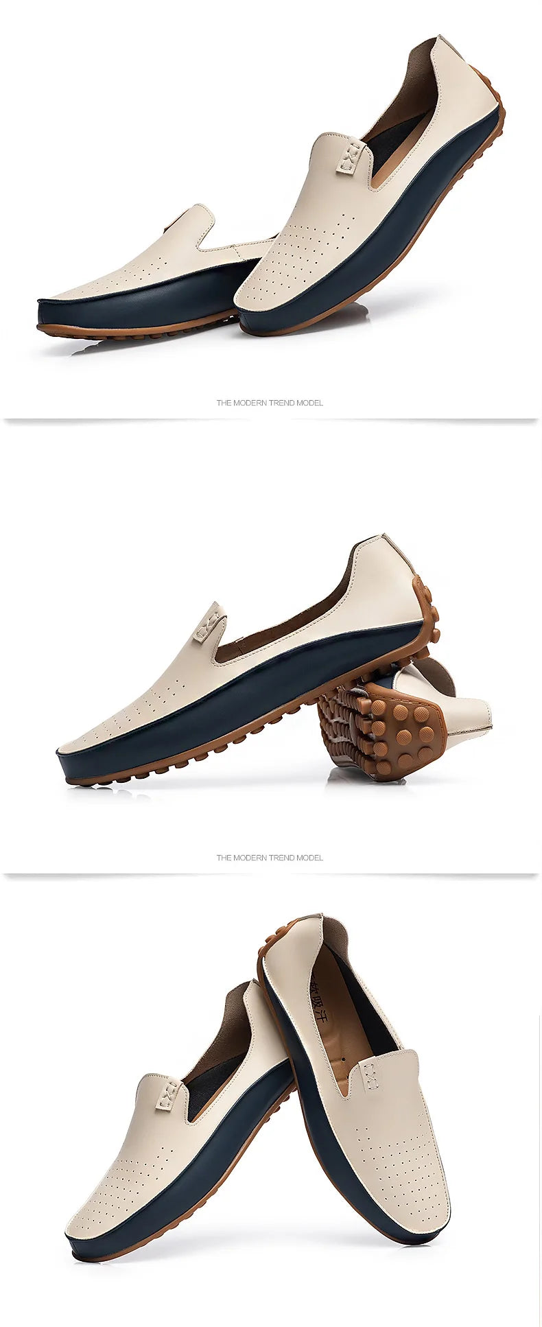 Summer Men Casual Flats Fashion Genuine Leather Soft Moccasins Brand Loafers High Quality Breathable Men Dress Shoes Size 36-47