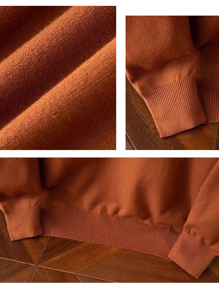 Winter Men's 6XL  Cashmere Sweater Merino Cold Resistant Clothing O-Neck Solid Color Pullover Warm Jersey Jumper Wool Sweaters