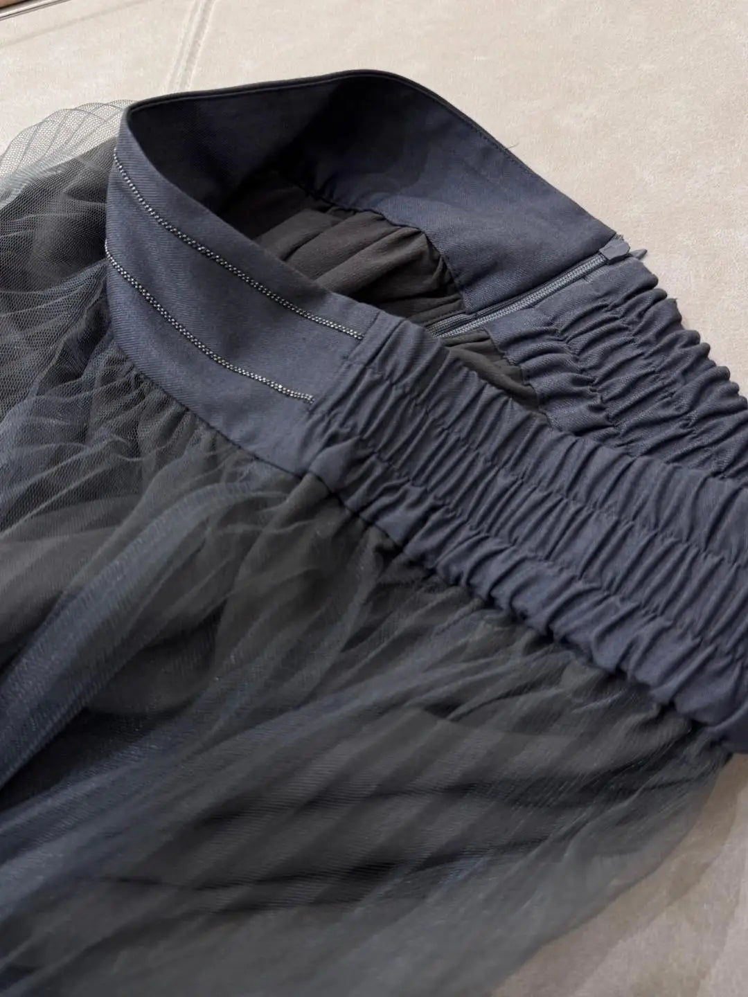 Fashionable versatile elegant women's mid length skirt
