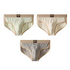 3PCS/Pack 100% Cotton Delicate Jacquard Men's Brief Antibacterial Breathable Crotch Men's Panties Soft Stretch Underwear for Man