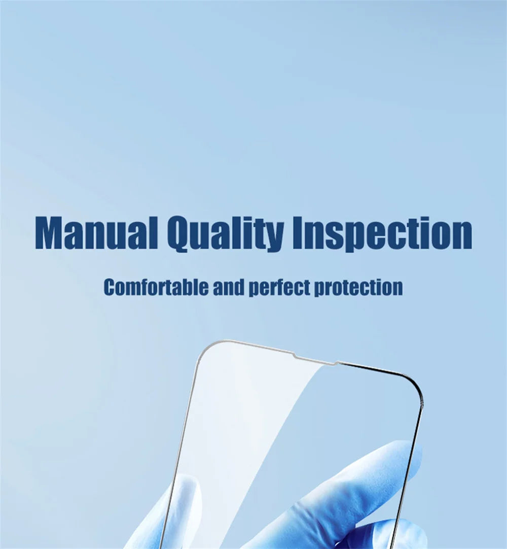 3 Pieces Tempered Glass for iPhone 17 16 15 14 13 12 11 Pro Max Screen Protector for iPhone 17E 16E 12 13 Mini Film with Black Edge
