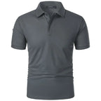 New Mens Short Sleeve T Shirt Sports Tennis Polo Shirt Summer Oversized Breathable Shirts Button Moisture-Wicking Streetwear
