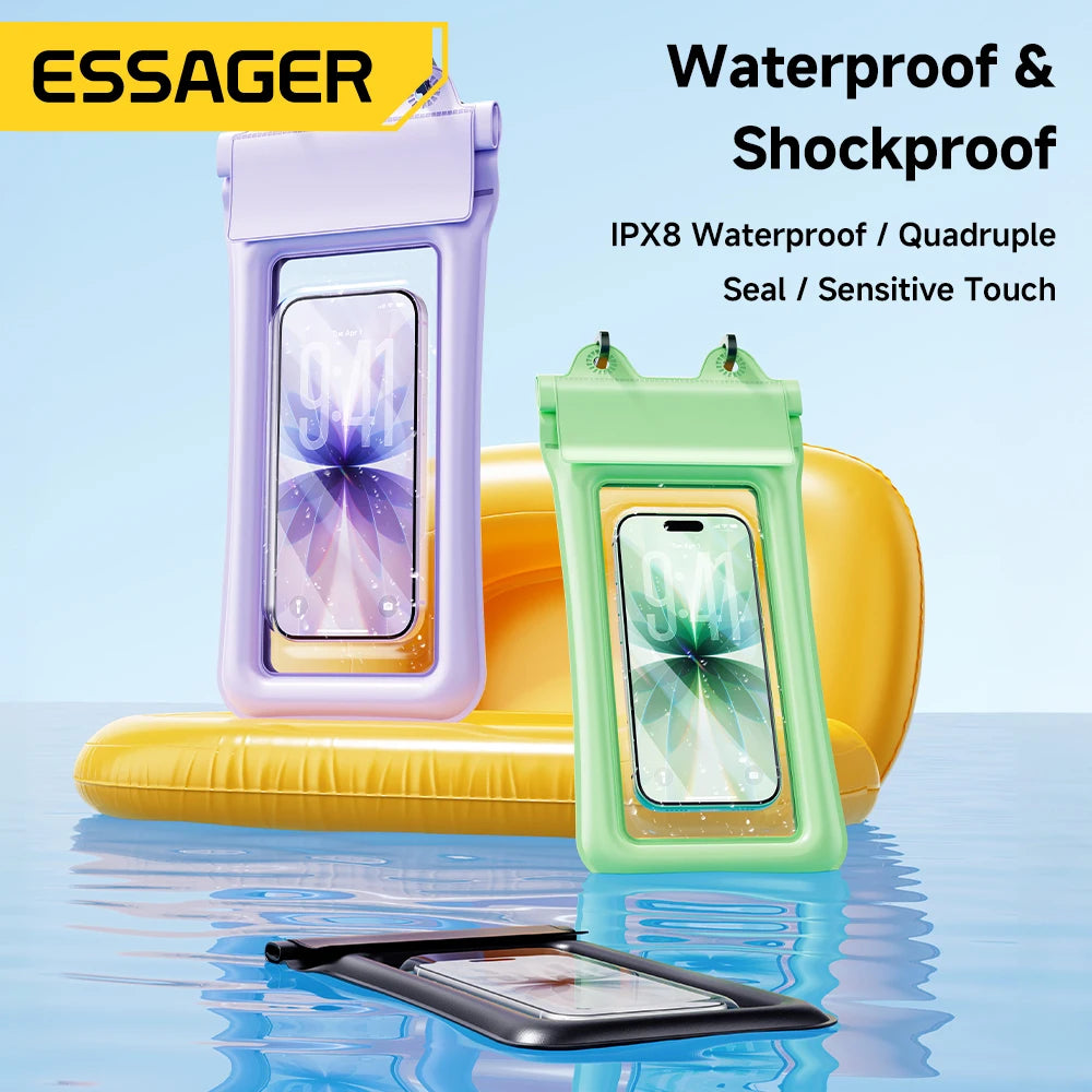 Essager Waterproof Phone Case Swimming Bag IPX8 Floating Bag Protect Pouch Cover For Phone Water Sports For iPhone Huawei Xiaomi